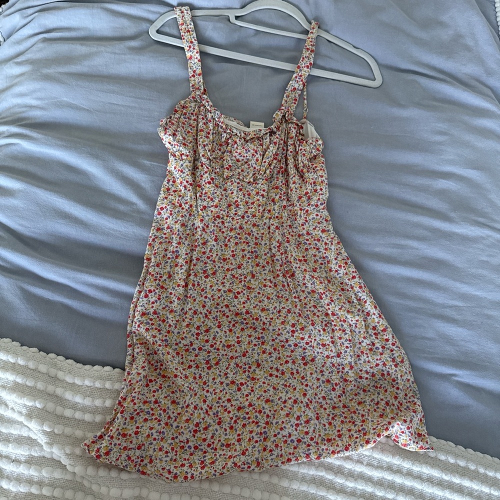 Altar'd State Floral Mini Dress - Pink and White